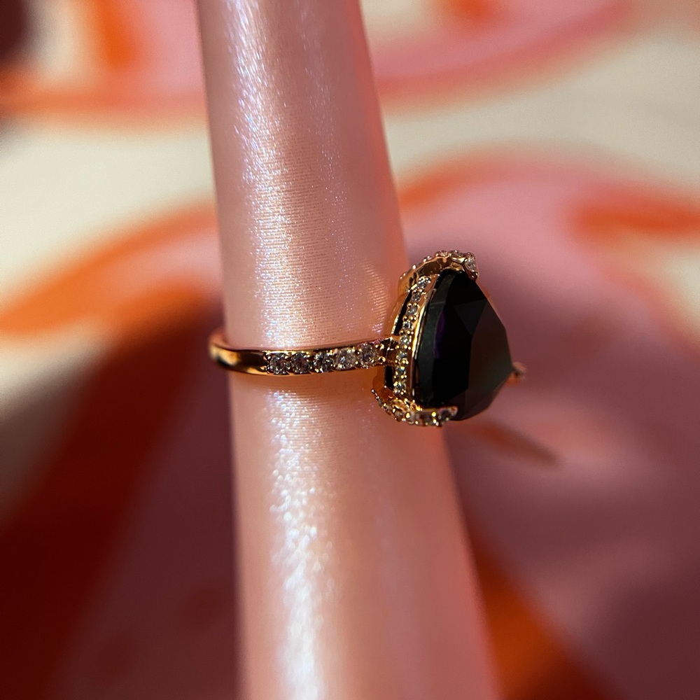 Elegant Black Onyx Rose Gold Ring 💍